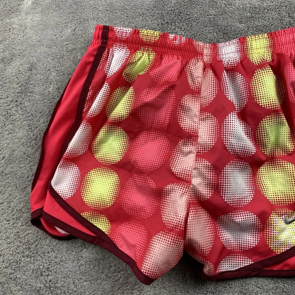 Nike Dri Fit Shorts Womens Size XS Red Circle‎ Dots Athletic